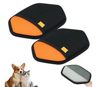 ComedyKing Gant Anti Poils Animaux, Gant Poils Animaux Réutilisable Électrostatique, Gant Ramasse Poils Animaux, Brosse Poils Animaux pour Enlever Les Poils de Chat sur Meubles et Vêtement (Orange*2)