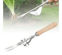ComedyKing Jardinière Manuelle, 2024 Désherbeur Manuel Outil Gouge de Désherbage en Acier Jardinage Arrache Pissenlit Inoxydable avec poignée Bois Pelle (1pcs)