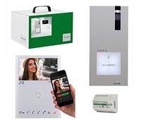 Comelit 8451 V Kit mono-familial avec vidéophone Connexion Kit quadra et mini HF Wi-Fi