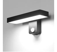 Comely 17W Lampe Exterieur avec Détecteur de Mouvement, Applique Murale Exterieur avec LED Panneau Rotatif à 350°, IP65 Éclairage Murale pour Entrée Terrasse, Blanc Froid 6500K, Noir