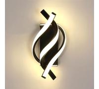 Comely 22W 2500LM Applique Murale Interieur LED, Noir Lampe LED Murale Design Moderne, Lampe Murale Interieur pour Chambre, Salon, Couloir, Escalier, Lumière Neutre 4500K