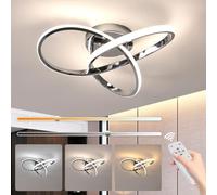 Comely 36W Plafonnier LED Dimmable, Créative Lampe de Plafond Chromé