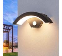 Comely Applique Murale Exterieur avec Détecteur de Mouvement, 24W 2650LM Noir Lampe Murale LED Étanche IP65, 3000K Spot LED Extérieur pour Jardin Entrée Patio Garage Porche
