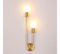 Comely Applique Murale Interieur, 2 Lumières E27 Lampe Murale Industrielle, Luminaire Mural Moderne pour Salon, Couloir, Escalier, Chambre à Coucher