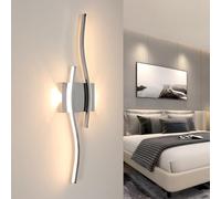 Comely Applique Murale Interieur 20W 60CM Luminaires Intérieur Aluminium 3000K Blanc Chaud Moderne Lampe Murale Decorative pour Chambre Salon Couloir, Chrome