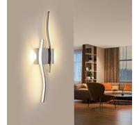 Comely Applique Murale Interieur 20W 60CM Luminaires Intérieur Aluminium 3000K Blanc Chaud Moderne Lampe Murale Decorative pour Chambre Salon Couloir, Chrome
