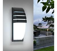 Comely Applique Murale Interieur/Exterieur, Noir 12W 6500K Blanc Froid Appliques Murales LED, IP65 Imperméable Lampe Murale Exterieur pour Cour, Jardin, Terrasse, Proche, Patio