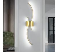 Comely Applique Murale Interieur LED, 27W Moderne Lampe Murale Doré 6500K