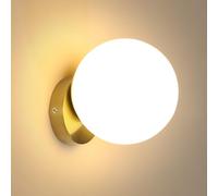 Comely Applique Murale Interieur, Or Lampe Murale E27 Globe, Luminaire Applique Industrielle Éclairage Décoratif pour Salon, Chambre, Couloir et Escalier