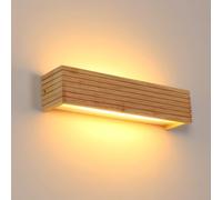Comely Applique Murale Intérieure Bois, 18W Moderne Lampe Murale LED