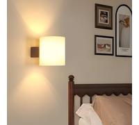 Comely Applique Murale Intérieure Bois, Lampe Murale Rétro en Verre, E27 Lampe Murale, Lampe de Chevet pour Chambre Salon Couloir Escalier Cafétéria