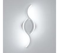Comely Applique Murale Intérieure LED, 12W 1350LM Moderne Lampe Murale, Luminaire Mural pour Salon Chambre, 6500K Lumière Blanc Froid, Blanc, 35.5cm
