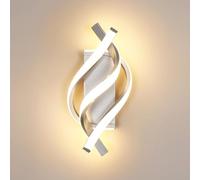 Comely Applique Murale Intérieure LED, 22W Créative Lampe Murale Moderne 3000K Lumière Chaude, Luminaire Mural Interieur pour Chambre, Salon, Couloir, Escalier（Argenté）