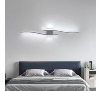 Comely Applique Murale Intérieure LED, Blanc Lignes Simples 27W 3000LM Lampe Murale Moderne, Luminaire Mural LED pour Chambre, Salon, Couloir, Escalier, Lumière Blanche Froide 6500K