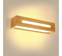 Comely Applique Murale Intérieure LED, Moderne Lampe Murale LED 18W 2025LM, Luminaire Murale en Bois pour Chambre Salon Couloir Escalier, 3000K Blanc Chaud