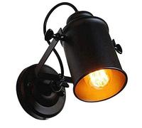 Comely Applique Murale Interieure, Réglable Spot LED Lampe Murale Rétro Industrielle E27, Luminaire Mural Interieur en Métal pour Salon Chambre Restaurant Cuisine, Noir