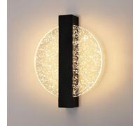 Comely Applique Murale LED 12W, 3 Températures de Couleur 3000K/4500K/6500K Lampe Murale LED Moderne, Noir Applique Murale Intérieure pour Salon, Chambre, Escalier, Couloir