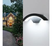 Comely Applique Murale LED Exterieur/Intérieur, 24W 2700LM Lampe Murale Moderne IP65 Étanche, Spot LED Extérieur Noire Pour Cour Jardin Terrasse Entrée Garage, Blanc Froid 6500K