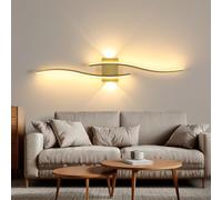 Comely Applique Murale LED Intérieure, Or Lignes Simples 27W 3000LM Lampe Murale LED Moderne, Éclairage Luminaire Mural pour Chambre, Salon, Couloir, Blanc Chaud 3000K