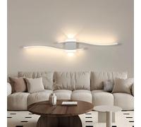 Comely Applique Murale Longue Intérieure 89.5 cm, LED Lampe Murale LED Blanc 27W 3000LM, Applique Murale Interieur Moderne Design pour Chambre Salon Escalier Couloir, Lumière Neutre 4500k