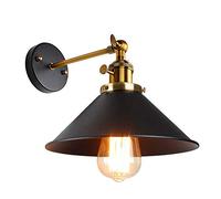 Comely Applique Murale Vintage Industrielle, Réglable Lampe de Plafond Noir en Métal, Plafonnier Luminaire Rétro Applique Interieur pour Chambre, Cuisine, Restaurant, Couloir, Café, Bar