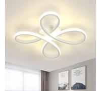 Comely Blanc Plafonnier LED Moderne, 30W 3500LM Lampe de Plafond Design Forme de Trèfle, Luminaire Plafonnier LED pour Salon Chambre Couloir Cuisine Balcon, Lumière Neutre 4500K