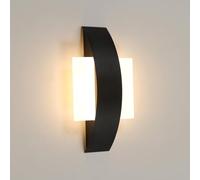 Comely Lámpara de pared led cómodo pasillo 12W 24 × 12cm, lámpara de pared de acrílico moderno 3000K blanco cálido, para pasillo, escaleras, dormitorio, sala de estar, cocina, oficina