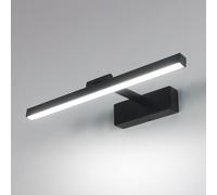 Comely Lampe Miroir Salle de Bain 9W 1100LM 220V, 40cm Lampe Miroir Applique LED, Blanc Froid 6500K Luminaire Salle de Bain IP40, Noir