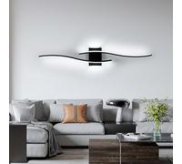 Comely Noir Applique Murale Intérieure LED, 27W 3000LM Lignes Lampe Murale LED Moderne, Lumière Blanche Froide 6500K, Luminaire Mural Interieur pour Chambre, Salon, Couloir, Escalier