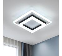 Comely Plafonnier LED, 24W 2700LM Lampe de Plafond Carré Mode en Acrylique, Moderne Luminaire Plafonnier pour Chambre Cuisine Couloir Balcon, Blanc Froid 6500K
