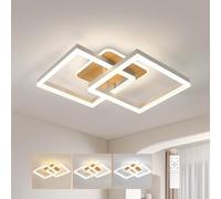 Comely Plafonnier LED 40W 4500LM, Carrée Plafonnier Luminaire LED Dimmable Avec Télécommande 3000K-6500K, Moderne Lampe pour Chambre Cuisine Salon(Blanc)