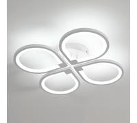 Comely Plafonnier LED à quatre pétales blanc à 6500K 57cm 40W