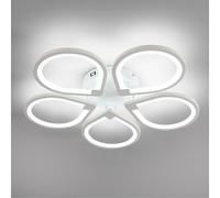 Comely Plafonnier LED à six pétales blanc 6500K 60cm 50W