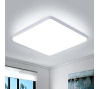 Comely Plafonnier LED Carré 43W, Luminaire Plafond 4835LM 6500K Lumière Blanche, Design Ultra-mince Éclairage de Plafond Intérieur pour Salon, Chambre, Cuisine, Salle de Bain