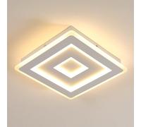 Comely Plafonnier LED Carré Moderne, 36W 28cm Lampe de Plafond LED, Blanc Luminaire Plafonnier Intérieur pour Chambre à Coucher, Salon, Couloir, Lumière Chaude 3000K
