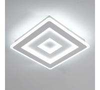 Comely Plafonnier LED Carré Moderne, 36W 28cm Lampe de Plafond LED, Blanc Luminaire Plafonnier Intérieur pour Chambre à Coucher, Salon, Couloir, Lumière Blanche Froide 6500K