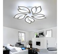 Comely Plafonnier LED Créatif Pétales Design, 65W Lampe de Plafond Acrylique, Moderne Blanc Luminaire Plafonnier LED pour Chambre Salon Salle à Manger Cuisine Couloir, Blanc Froid 6500K
