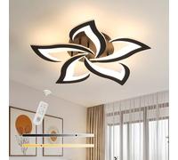 Comely Plafonnier LED Dimmable, 40W 6000LM Lampe de Plafond Moderne avec Télécommande/APP, 5 Têtes Pétales Design Lustre LED Plafonnier pour Salon, Chambre, Salle à Manger, 3000K-6500K