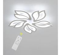 Comely Plafonnier LED Dimmable, 45 W 4200 LM Creative Pétales Design Lampe de Plafond Moderne avec Télécommande, Luminaire Plafonnier Acrylique pour Salon, Chambre, Salle à Manger, Cuisine, 60 CM