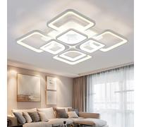 Comely Plafonnier LED Dimmable, 80W 8000LM Luminaire Plafonnier Salon avec Télécommande et Contrôle APP, Blanc Lampe de Plafond pour Salon,Bureau,Salle À Manger, 3000~6000K