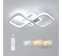 Comely Plafonnier LED Dimmable Carré Moderne, 40W 40cm 3000K-6500K, Luminaire Plafonnier Intérieur avec télécommande, Blanc Lampe de Plafond LED pour Chambre à Coucher, Salon