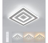 Comely Plafonnier LED Dimmable Carré Moderne, 52W 5850LM 40cm 3000K-6500K, Blanc Luminaire Plafonnier Intérieur avec télécommande, Lampe de Plafond LED pour Chambre à Coucher, Salon