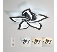 Comely Plafonnier LED Dimmable, Luminaire Plafonnier 40W 4700LM, Télécommande/APP, 3000k-6500k Dia60cm, Lampe de Plafond per Salon Chambre, Noir