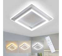 Comely Plafonnier LED Dimmable Moderne avec Télécommande, Carré Blanc 52W 5850LM Luminaire Plafonnier LED 3000K-6500K, Lampe Plafond pour Chambre, Salle à Manger, Cuisine, Salon