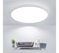 Comely Plafonnier LED Extra-Plat 30cm, Blanc 6500K 24W IP44, Pour Salle de Bain Humide/Balcon/Garage