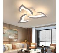 Comely Plafonnier LED, Luminaire Plafonnier 58cm 36W, Lustre Salon Moderne, Lampe de Plafond de Pétale pour Salon Chambre Cuisine Salle à Manger, Lumière Blanche Chaude 3000K, Blanc