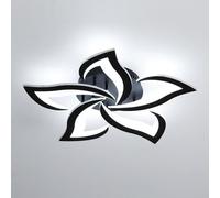 Comely Plafonnier LED, Luminaire Plafonnier 60W 6750LM, Noire Lampe de Plafond Moderne de Pétale pour Salon Chambre Cuisine Salle à Manger, Blanc Froid 6500K, Dia 60cm