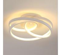 Comely Plafonnier LED Moderne, 40W 4500LM Lampe de Plafond Blanc Spirale Design, Luminaire Plafonnier LED pour Salon Chambre Cuisine Couloir, Blanc Chaud 3000K