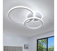 Comely Plafonnier LED Moderne, 42W 4700LM Luminaire Plafonnier LED Design Rond, 6500K Lumière Blanche Froide Lampe de Plafond Blanc pour Chambre, Salon, Cuisine, Hall, Bureau, Dia 52cm