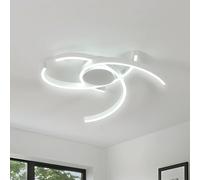 Comely Plafonnier LED Moderne 45W 6500K, Lustre Suspension Luminaire en Fer Blanc, Luminaire Plafonnier pour Salon, Chambre et Cuisine, Installation Facile